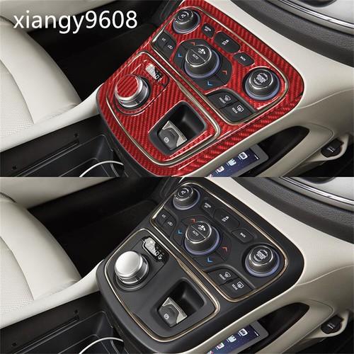 Kit For Chrysler 200 2015-17 Interior Center Console Set Trim Red Carbon Fiber×9 - Picture 4 of 12