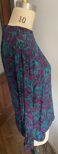 Womens Country Sophisticates By Pendleton Blouse Size 14 Floral Long Sleeve Top - Picture 7 of 9