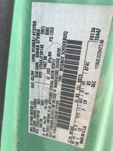 99 E350 Van Underhood Power Distribution Fuse Relay Box 5.4L OEM F7UB-14A003-AB - Picture 3 of 9