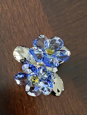 Swarovski Crystal Forget Me Not Flower Figurine~9100 NR 000