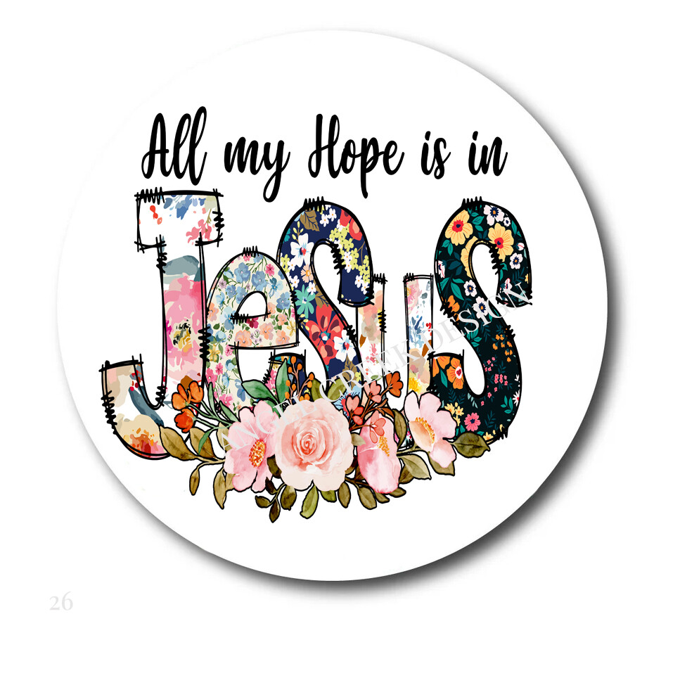 All My Hope is in JESUS Religious Favors Scrapbook Stickers 