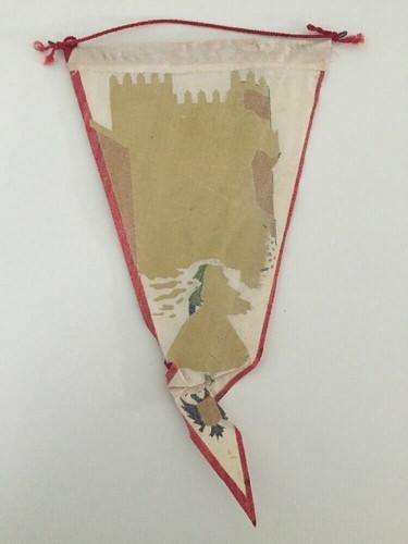 2 Vintage Toledo Reisewimpel Spanien Mädchen Schloss Wandbehang Europa Reise Spanisch - Bild 5 von 12