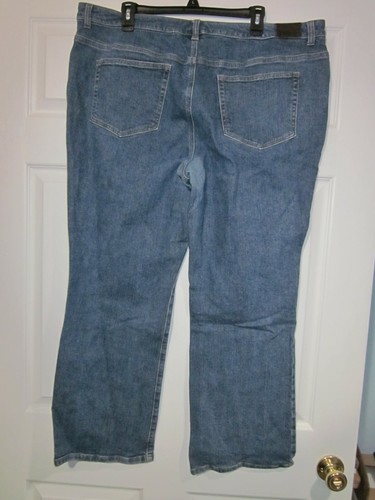 WOMEN'S PLUS LANDS' END ORIGINAL FIT BOOT LEG DENIM JEANS SIZE 18W AVG #129 - Picture 5 of 10