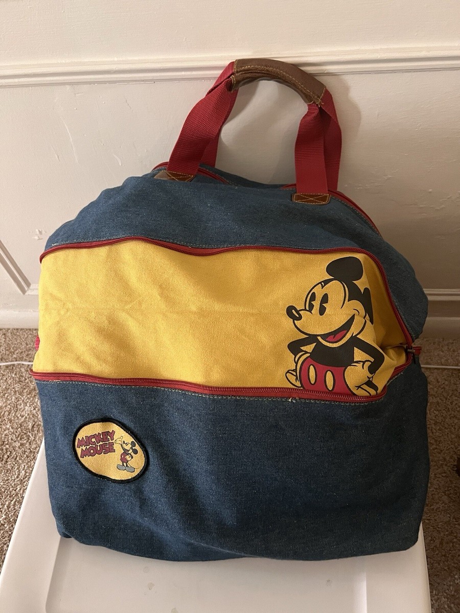 Vintage Mickey Mouse Large Denim Tote Bag Purse Walt Disney Vintage Mickey Mouse Large Denim Tote Bag Purse Walt Disney