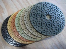 7 Inch Diamond Polishing Pads 7 Piece Set WET/DRY Granite Concrete Stone Marble