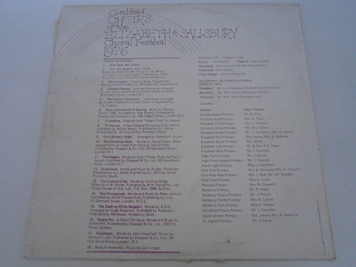 1976 Salisbury & Elizabethan Choral Festival - RARE OZ LP - Picture 2 of 2