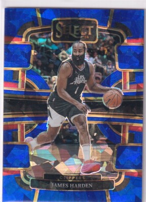 Panini 2023-24 Select NBA No. 64 James Harden Blue Cracked Ice