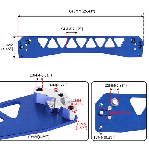 Billet Lower Control Arm W/ Subframe Brace Tie Bar 96-00 For Honda Civic EK LCA - Imagen 3 de 12