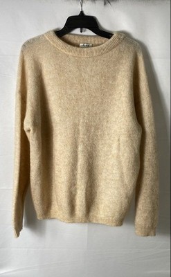 Acne Studios Women's Dramatic Moh Sweater Beige Mohair Wool Knit Sz S