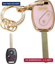 Keyless Entry Systems Key for Honda Key Fob Cover Shell with Keychain Fit for Ho
