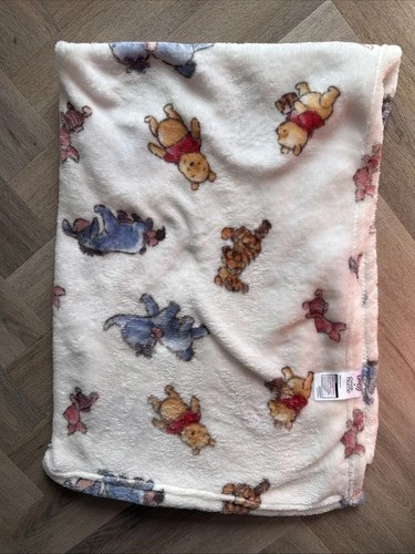 George Home Winnie the Pooh Blanket fleece pram Disney white print tigger eeyore