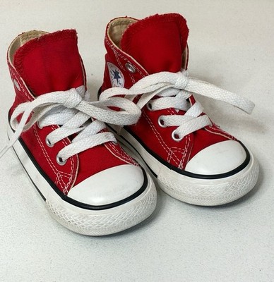 Converse Chuck Taylor All Star High Top Sneakers Kids Infant 5 UK 5 EUR 21 Red