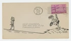 Mr Fancy Cancel WW II Patriotic Man on Telephone Pole looking at woman '45 #231