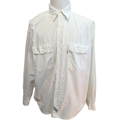 Levi's Vintage Shirt weiß 100% Baumwolle weit geschnitten Größe L