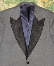 SUITSUPPLY Grey New Verona Wool Tuxedo Blazer Sport Coat 40 Short