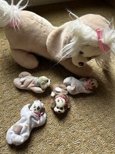 vintage 1991 Hasbro Puppy Surprise mom dog with her baby puppies - 5 Puppies