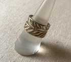 VINTAGE QVC Sterling 925 Silver PALM Leaf Villa Wide Band Ring *SIZE 6 1/2*