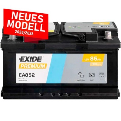 Exide Premium Carbon Boost EA852 Autobatterie 85AH 12V statt 80Ah 90Ah Batterie