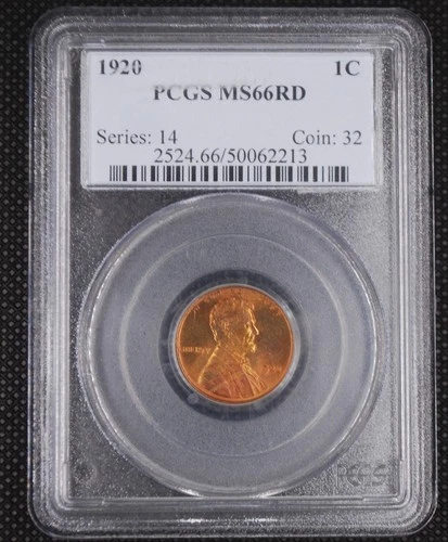 1920 1 CENT - MS 66 RD - PCGS