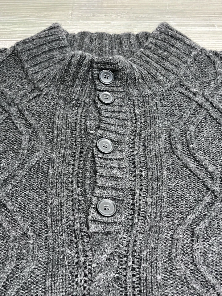 Suéter Kenneth Roberts Platino Para Hombres Henley Tejido Pullover Talla XL Mezcla de Lana Azul Foto 3 de 4