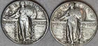 1930 & 1930 S Standing Liberty Quarters VF+ or XF.  True Auction.