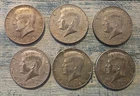 Lot Of 6 - 1966 & 1968 Kennedy Half Dollars-  (3) 1966 (3) 1968