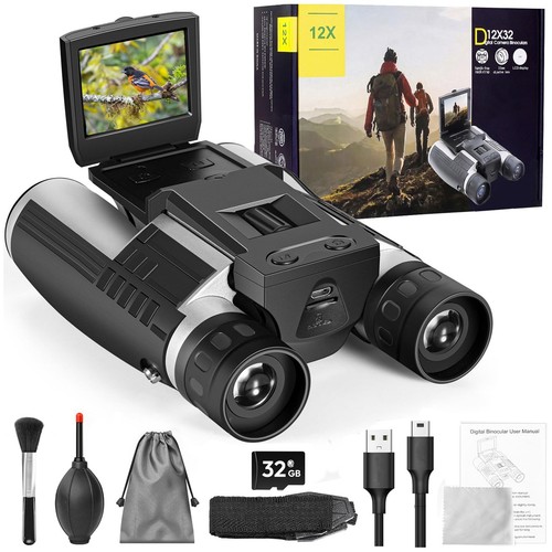 Binoculars Camera for Adults, 2.4" Screen 12X Digital Zoom 48MP Pictures 2.5K...