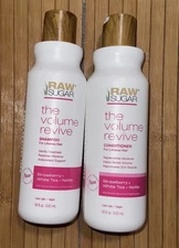Raw Sugar the Volume Revive Shampoo and Conditioner Strawberry + White Tea New