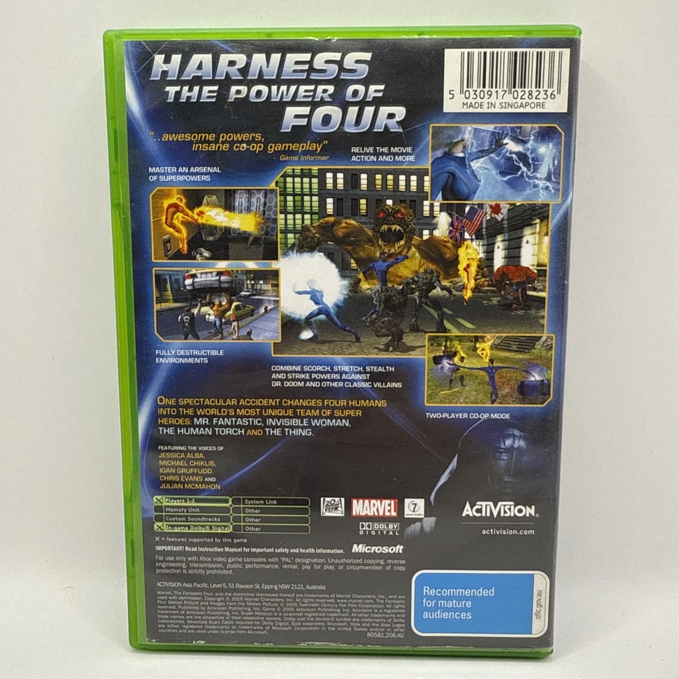 Microsoft Xbox Original Fantastic Four Game R4 PAL AUS/NZ - Image 2 of 4