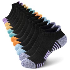 6 Pairs Ankle Socks for Women, Athletic Running Cotton Comfort Cushioned Spor...