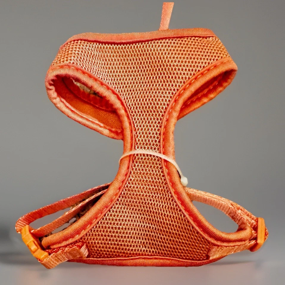 Small CAT/ DOG Harness & Leash Set Peachy Pink Soft Padded Mesh Vest 42” Leash - Image 3 of 4