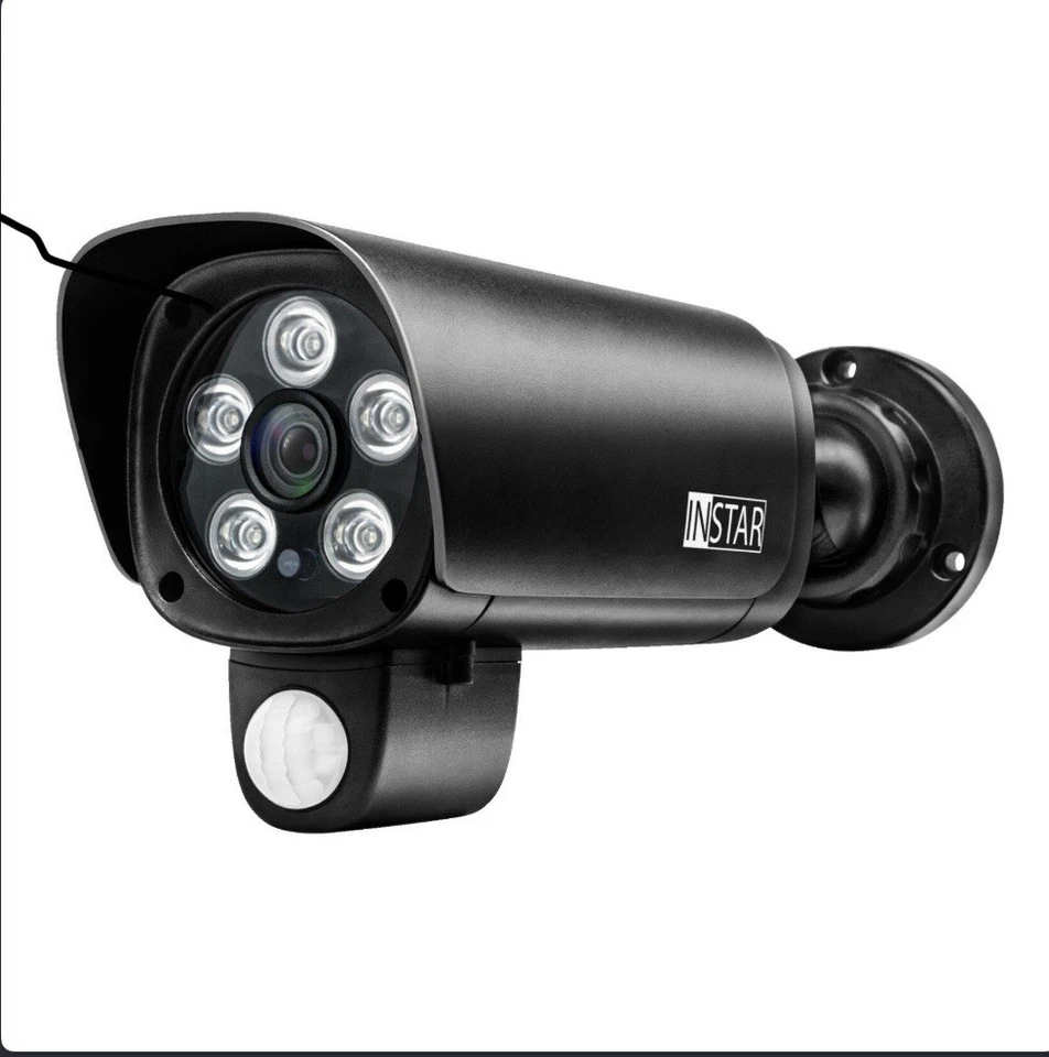 Instar IN-9008 FULL HD Überwachungskamera schwarz LAN + WLAN MQTT Smart Home PIR