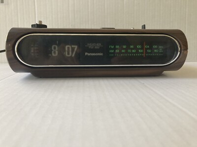 National Panasonic AM/FMラジオ RC-6236 Vintage Panasonic RC-6236 Flip Alarm Clock AM/FM Weather