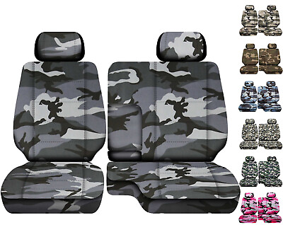 #ad 60 40 bench Camouflage covers with armrest Fits 1989 1994 Toyota pick up truck