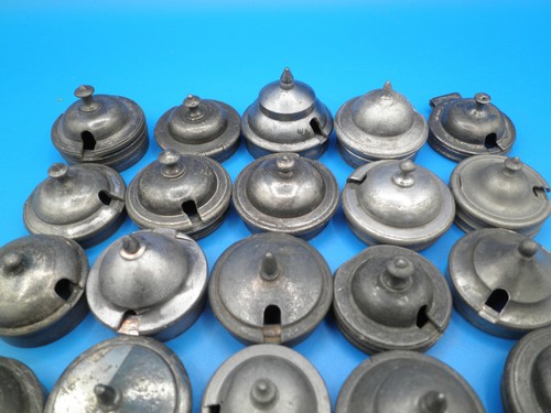 Thirty five castor bottle silver plate mustard lids condiment Victorian - Picture 2 of 5