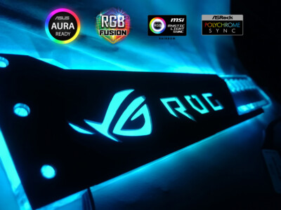 RGB Graphic Card Bracket Addressable LED 3-pin 5V Brace GPU Sync Light Fix Video