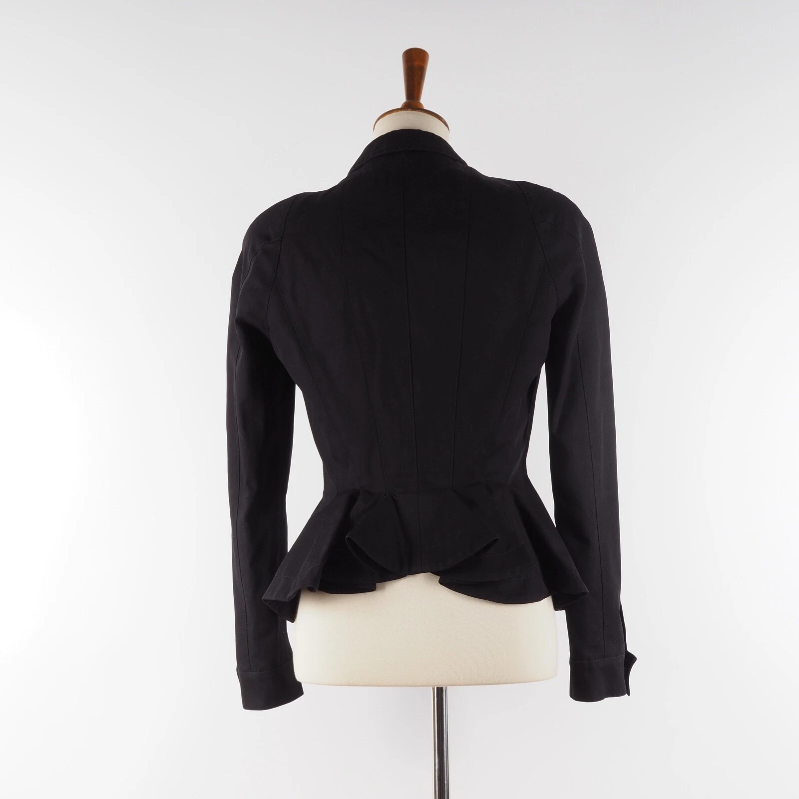 Autentica rara giacca blazer donna Alexander McQueen 2011 nera 42 S piccola