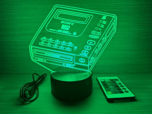 LED Lampe RGB Logo Sony Walkman Mini Disc hi MD Minidisc mz-1 hq mz-nh nh1 b - Picture 6 of 10