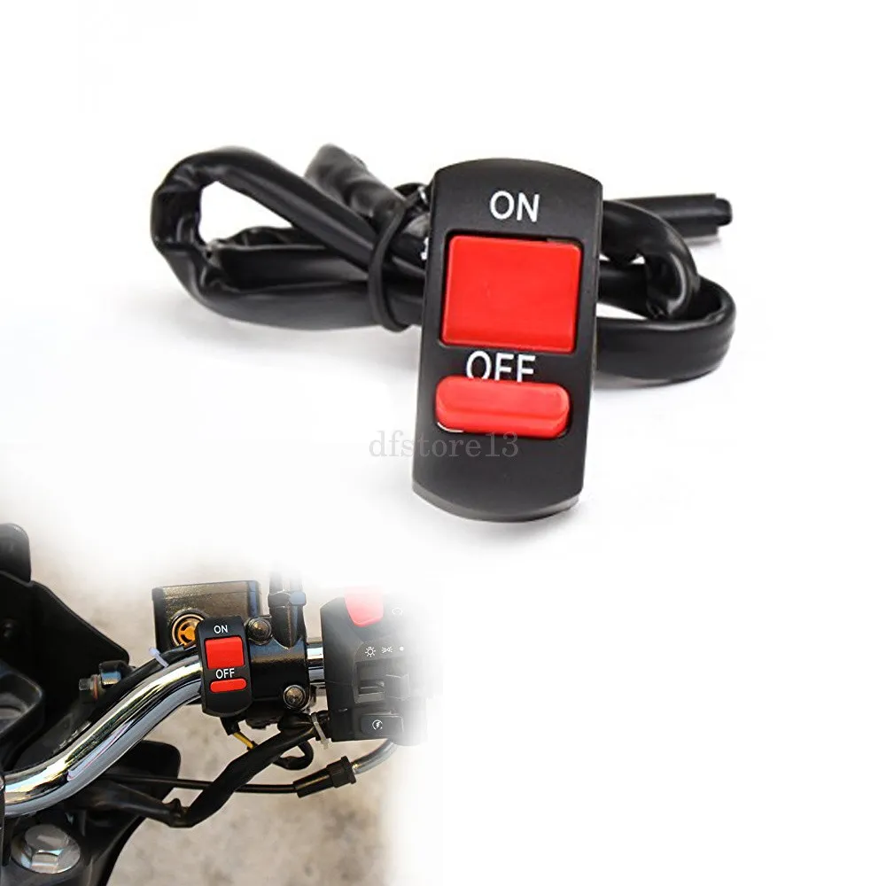 Moto ON/OFF Kill Stop Bouton Interrupteur Commutateur Pour Guidon 7/8''  22mm