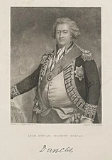 Amiral Lord Duncan 1731-1804 Britannique signature Guerres États-Unis Napoléon
