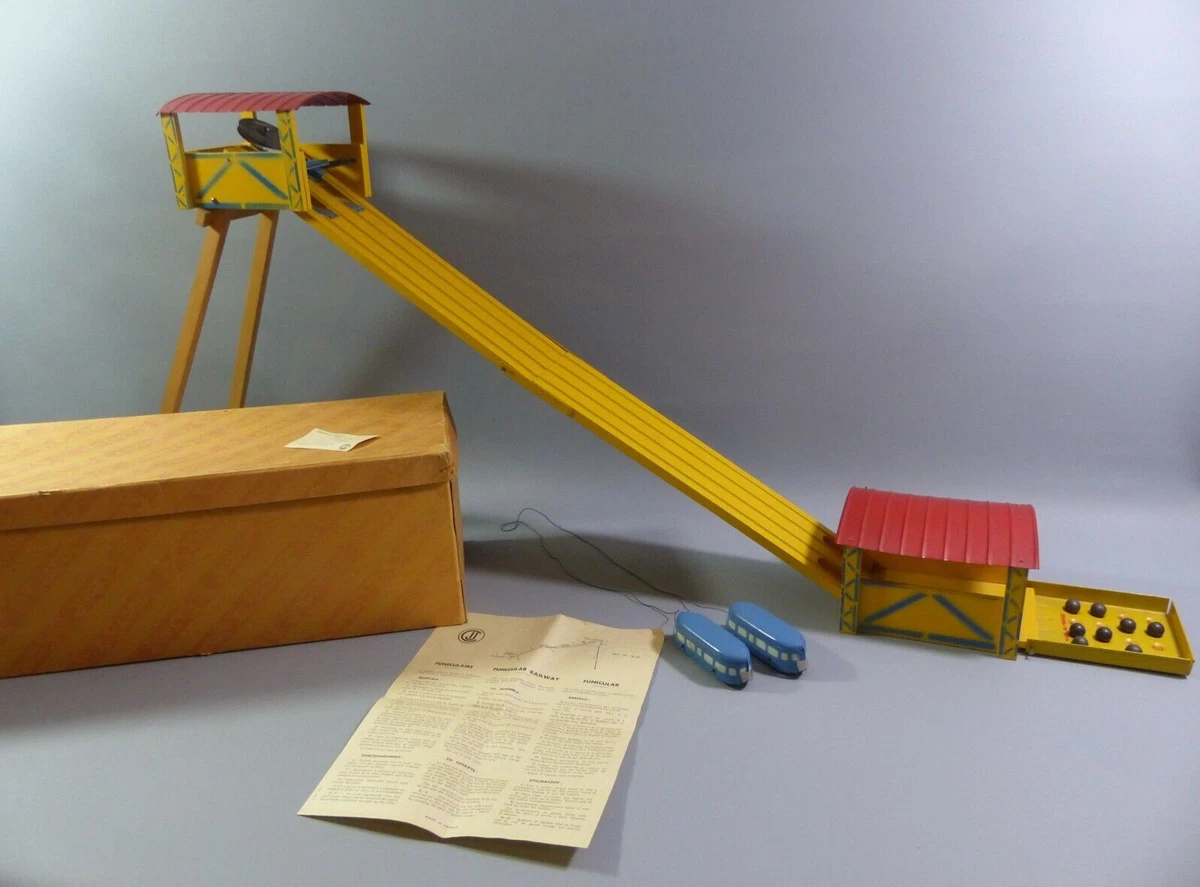 Rare CIJ Funiculaire jouet ancien en tôle et bois époque Joustra JRD | eBay
