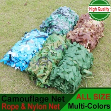 Woodland Leaves Military Camouflage Net Hunting Shooting Camo w/ String Netting