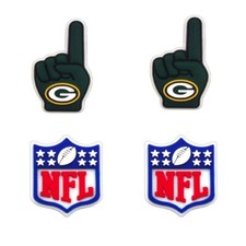 NFL Green Bay Packers Football Team For Shoe Charm - 4 pieces