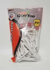 GolfTee Pride White Wood Golf Tees 90 Count Size 2 3/4 -NEW