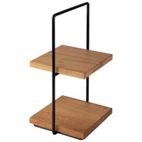 Buffetgestell Etagere 2-Stufig Mit Eichenholzeinlagen Bxtxh: 20 X 23 X 40,5 Cm