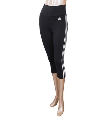 Adidas High-Rise 3-Stripes 3/4 Women's Tights Black GL3985 | eBay