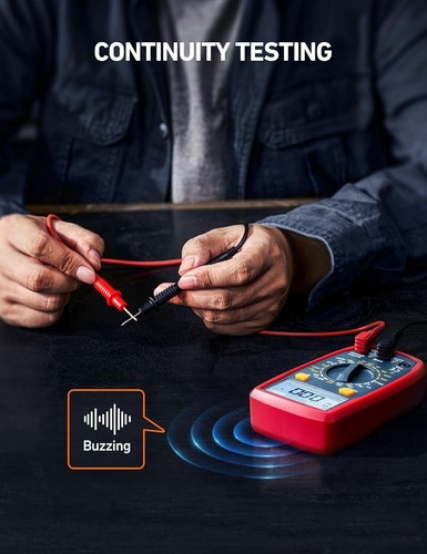 Digital Multimeter Tester 2000 Counts with DC AC Voltmeter and Ohm Volt Amp Mete - Picture 3 of 8