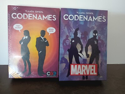 CODENAMES MARVEL CARD GAME (2017) (OPEN BOX) & CODENAMES CARD GAME - NEW