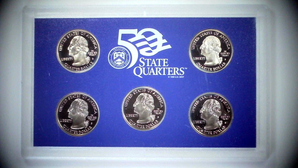 2002-S US Proof State Quarter Mint Set 5 Coins CN CLAD 24soc0403 - Image 4 of 4