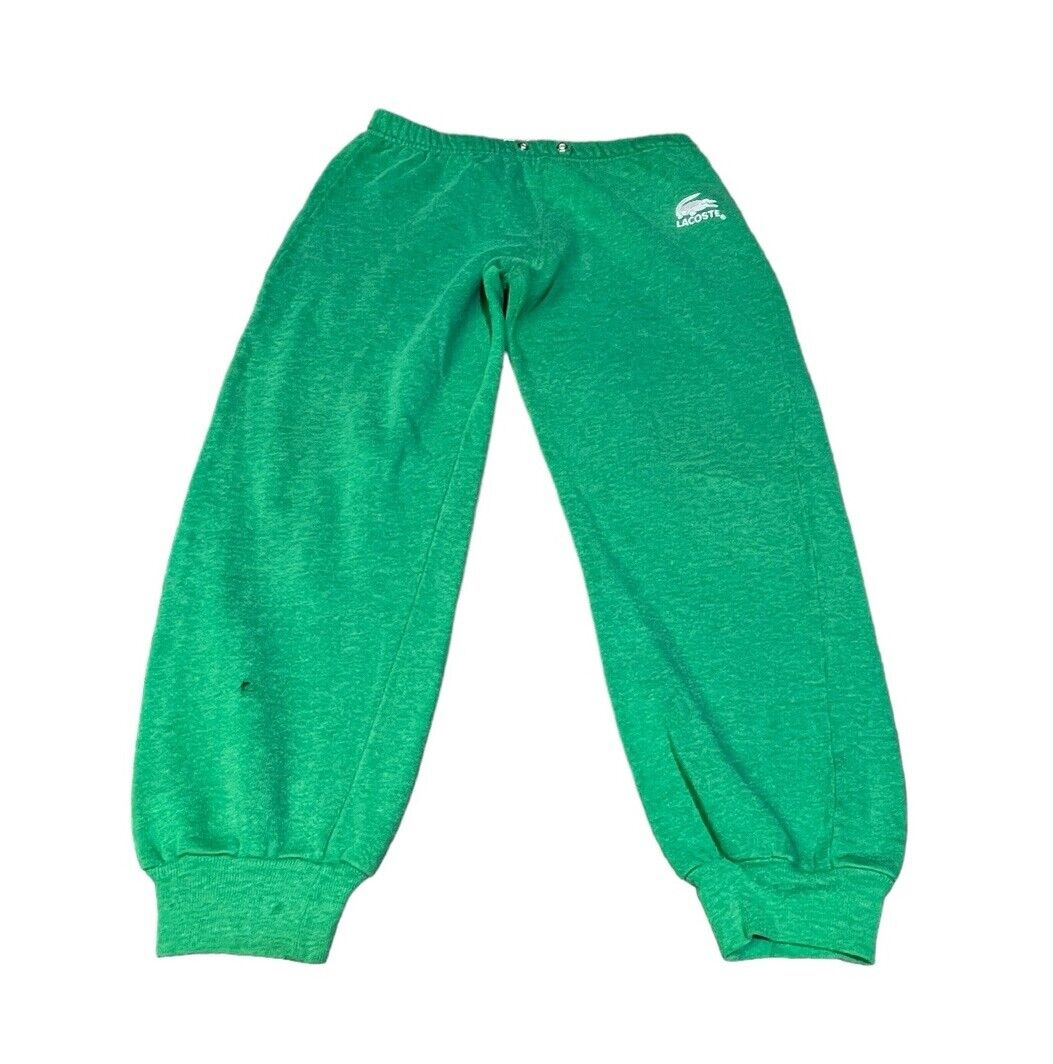 VINTAGE 80’s Izod Lacoste Green Sweat Pants Boys … - image 2